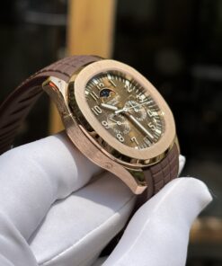 Đồng hồ Patek Philippe Aquanaut 5261 Rep 11 mặt Chocolate dây cao su nâu 40mm (3)