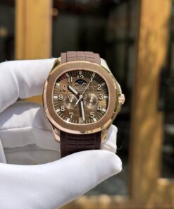Đồng hồ Patek Philippe Aquanaut 5261 Rep 11 mặt Chocolate dây cao su nâu 40mm (3)