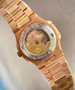 Đồng hồ Patek Philippe nam king gold viền đá xanh fake cao cấp 40mm