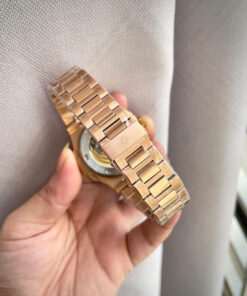 Đồng hồ Patek Philippe nam king gold viền đá xanh fake cao cấp 40mm