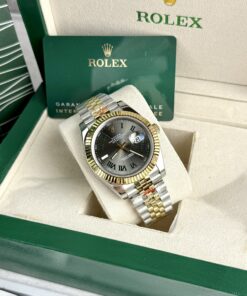 Đồng hồ Rolex Datejust demi nam mặt số Wimbledon máy ZF Miyota Fake Cao Cấp 40mm