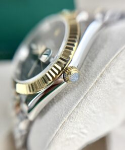 Đồng hồ Rolex Datejust demi nam mặt số Wimbledon máy ZF Miyota Fake Cao Cấp 40mm