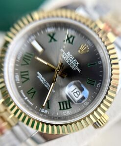 Đồng hồ Rolex Datejust demi nam mặt số Wimbledon máy ZF Miyota Fake Cao Cấp 40mm
