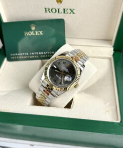 Đồng hồ Rolex Datejust demi nam mặt số Wimbledon máy ZF Miyota Fake Cao Cấp 40mm