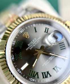 Đồng hồ Rolex Datejust demi nam mặt số Wimbledon máy ZF Miyota Fake Cao Cấp 40mm