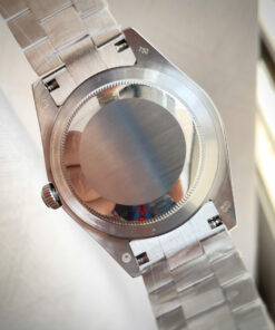 Đồng hồ Rolex Datejust đính full đá mặt đỏ mận máy cơ nhật giá rẻ fake 11 38-41mm