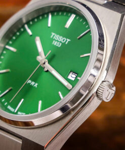 Đồng hồ Tissot PRX nam xanh green máy Pin nhật giá rẻ like auth 40mm