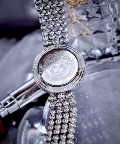 Đồng hồ Versace Eon Pour Femmes nữ dây kim loại mặt xanh blue like auth 34mm