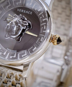 Đồng hồ nữ Versace Medusa Alchemy mặt xám dây kim loại like auth 38mm