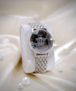 Đồng hồ nữ Versace Medusa Alchemy mặt xám dây kim loại like auth 38mm