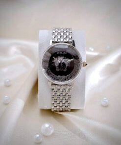 Đồng hồ nữ Versace Medusa Alchemy mặt xám dây kim loại like auth 38mm