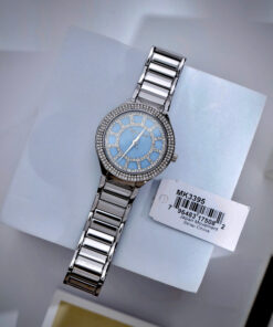 Đồng hồ Michael Kors Kerry nữ mặt xanh băng đính đá like auth 37mm