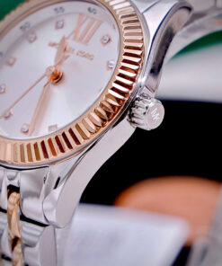 Đồng hồ Michael Kors Petite Lexington MK4817 demi cọc số đính đá like auth 26mm