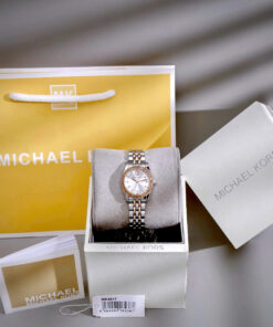 Đồng hồ Michael Kors Petite Lexington MK4817 demi cọc số đính đá like auth 26mm