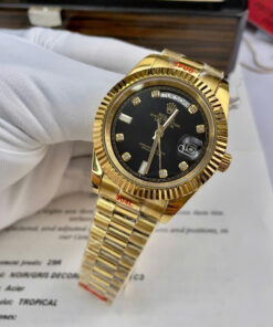 Đồng hồ Rolex Day-Date vàng gold nam máy cơ Nhật giá rẻ fake cao cấp 36-40mm