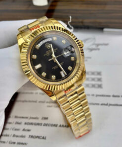 Đồng hồ Rolex Day-Date vàng gold nam máy cơ Nhật giá rẻ fake cao cấp 36-40mm