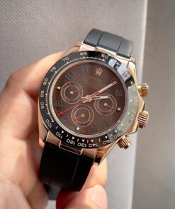 Đồng hồ Rolex Daytona Cosmograph nam mặt chocolate cọc số học trò fake 11 40mm