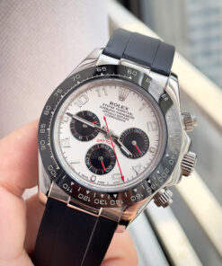 Đồng hồ Rolex Daytona Cosmograph nam mặt trắng cọc số học trò fake 11 40mm