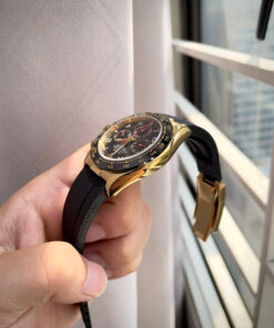 Đồng hồ Rolex Daytona Cosmograph vàng gold mặt đen cọc số học trò fake 11 40mm