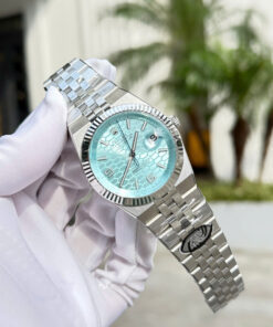 Đồng hồ Rolex Land - Dweller replica 11 cao cấp nam mặt xanh băng (1)