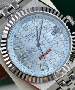 Đồng hồ Rolex Land – Dweller nam xanh blue máy cơ nhật giá rẻ fake cao cấp 41mm