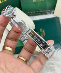 Đồng hồ Rolex Land – Dweller nam xanh blue máy cơ nhật giá rẻ fake cao cấp 41mm