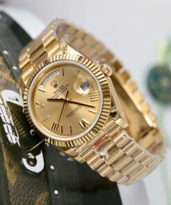 Đồng hồ Rolex nam Replica 11 Day-Date 228238 mặt vàng champagne xưởng GM 40mm (2)