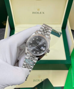 Đồng hồ Rolex nam rep 11 DateJust 126334 mặt số xám nhà máy Clean cao cấp nhất 41mm (15)