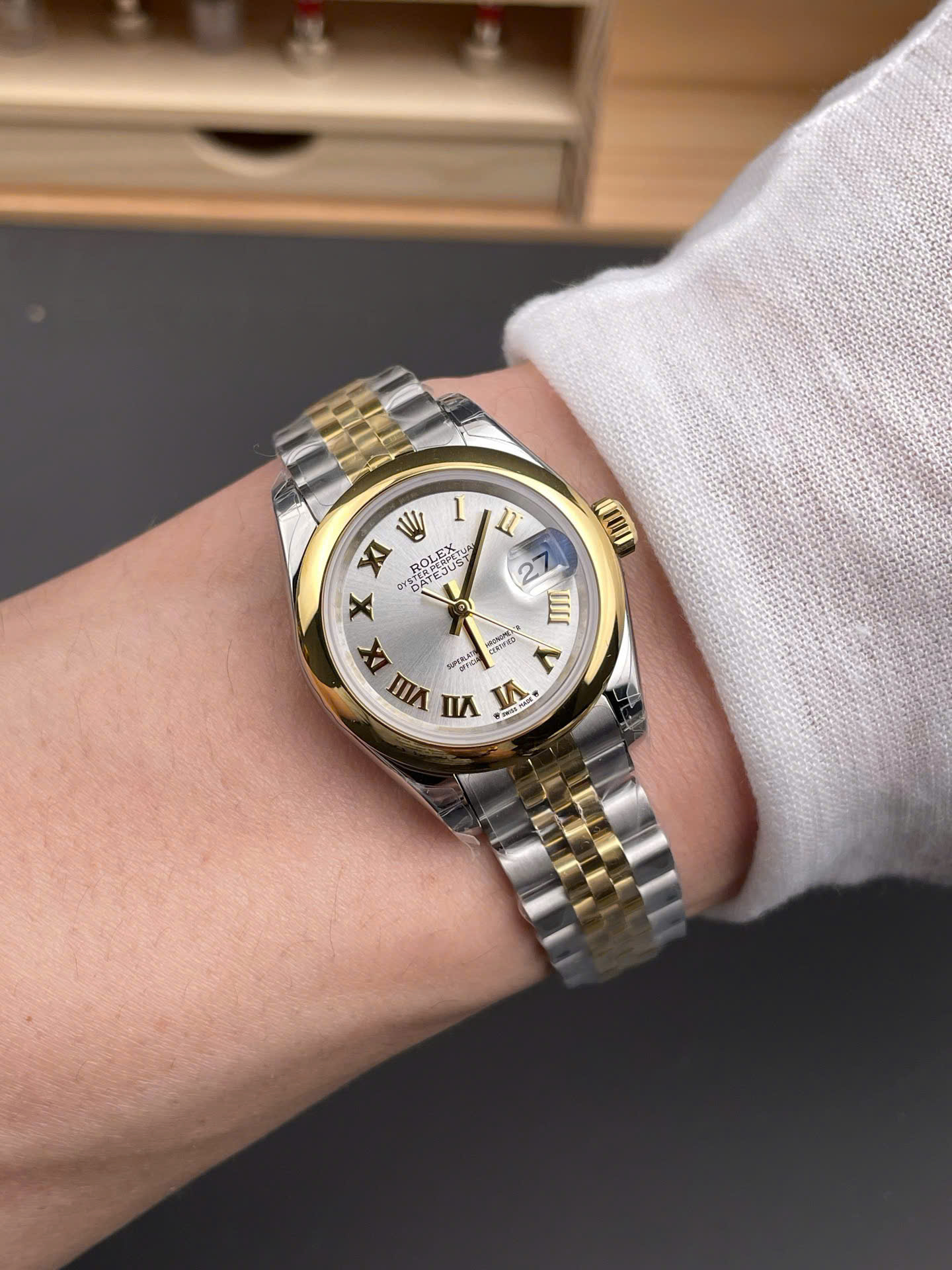 Đồng hồ nữ Rolex Lady-Datejust 279163-0024 máy cơ tự động Thuỵ Sỹ 28mm (3)