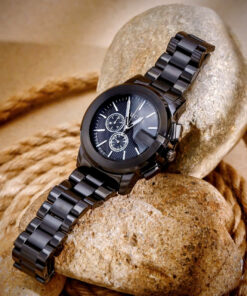 Đồng Hồ Gucci Chronograph Like Auth Màu Đen Nam Dây Thép Đen 44mm (2)