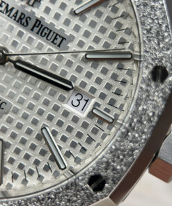Đồng hồ Audemars Piguet Rep 1 1 Royal Oak 15410 Frosted mặt trắng dây kim loại xưởng APS 41mm (2)