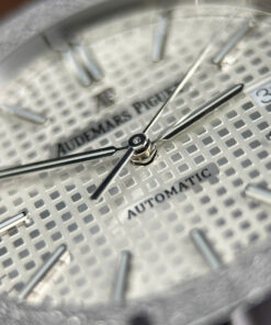 Đồng hồ Audemars Piguet Rep 1 1 Royal Oak 15410 Frosted mặt trắng dây kim loại xưởng APS 41mm (2)