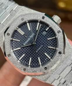 Đồng hồ Audemars Piguet Replica 1 1 Royal Oak 15410 Frosted mặt xanh blue dây kim loại xưởng APS 41mm (2)