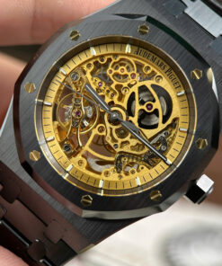 Đồng hồ Audemars Piguet Royal Oak 15416 mặt lộ cơ vỏ gốm đen chế tác xưởng THB 41mm (2)