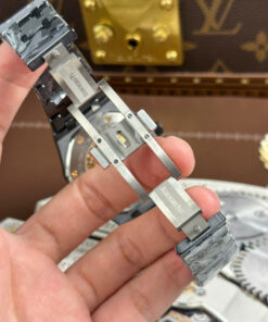 Đồng hồ Audemars Piguet Royal Oak 15416 mặt lộ cơ vỏ gốm đen chế tác xưởng THB 41mm (2)