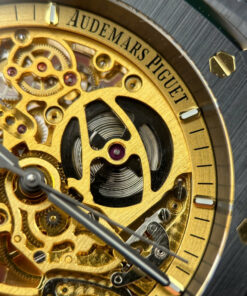 Đồng hồ Audemars Piguet Royal Oak 15416 mặt lộ cơ vỏ gốm đen chế tác xưởng THB 41mm (2)