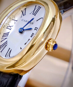Đồng hồ Cartier Baignoire nữ 1920 WGBA0022 dây da fake cao cấp 31x23mm