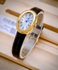 Đồng hồ Cartier Baignoire nữ 1920 WGBA0022 dây da fake cao cấp 31x23mm