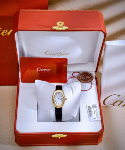 Đồng hồ Cartier Baignoire nữ 1920 WGBA0022 dây da fake cao cấp 31x23mm