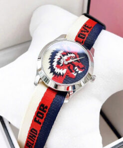 Đồng hồ Gucci G-Timeless mặt hổ dây nato sọc 3 màu like auth 38mm