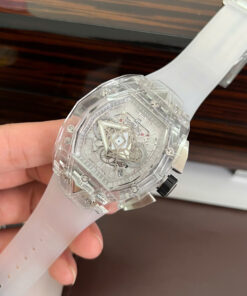 Đồng hồ Hublot Spirit Big Bang Bleu nam vỏ Sapphire trong suốt fake cao cấp 42mm