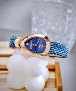 Đồng hồ Just Cavalli nữ Embellished Dial & Leather dây da xanh like auth 30mm