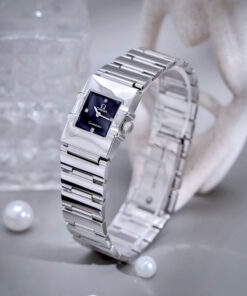 Đồng hồ Omega Constellation Quadra nữ dây kim loại máy Pin Nhật fake cao cấp 22x28mm (3)
