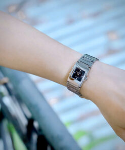 Đồng hồ Omega Constellation Quadra nữ dây kim loại máy Pin Nhật fake cao cấp 22x28mm (3)