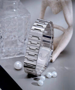 Đồng hồ Omega Constellation Quadra nữ dây kim loại máy Pin Nhật fake cao cấp 22x28mm (3)