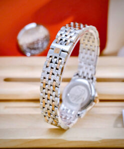 Đồng hồ Omega De Ville Prestige nữ mặt nâu chocolate đính đá fake cao cấp 28mm