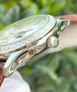 Đồng hồ Patek Philippe 5205R dây da nâu máy nhật giá rẻ fake cao cấp 40mm