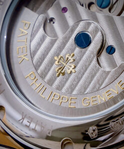 Đồng hồ Patek Philippe Genève nam xanh blue lộ cơ Tourbillon fake cao cấp 42mm