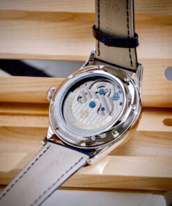 Đồng hồ Patek Philippe Genève nam xanh blue lộ cơ Tourbillon fake cao cấp 42mm