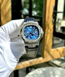 Đồng hồ Patek Philippe fake cao cấp nhất Nautilus 5740 đính đá máy cơ Thuỵ Sỹ TWS 40mm (8)